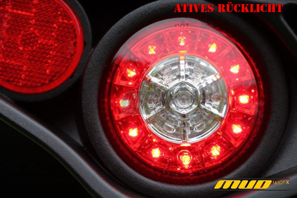 Klarglas LED Rückfahrlicht Rückfahrscheinwerfer ATV Quad US Cars