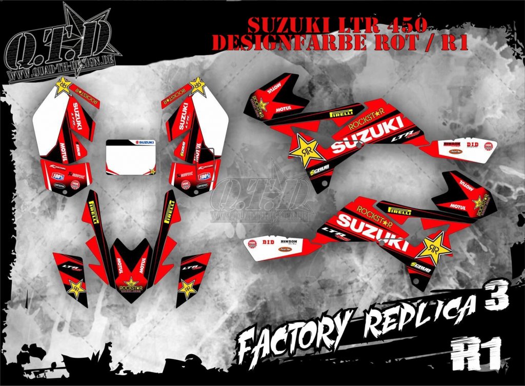 Factory Replica 3 Dekor für Suzuki Quads