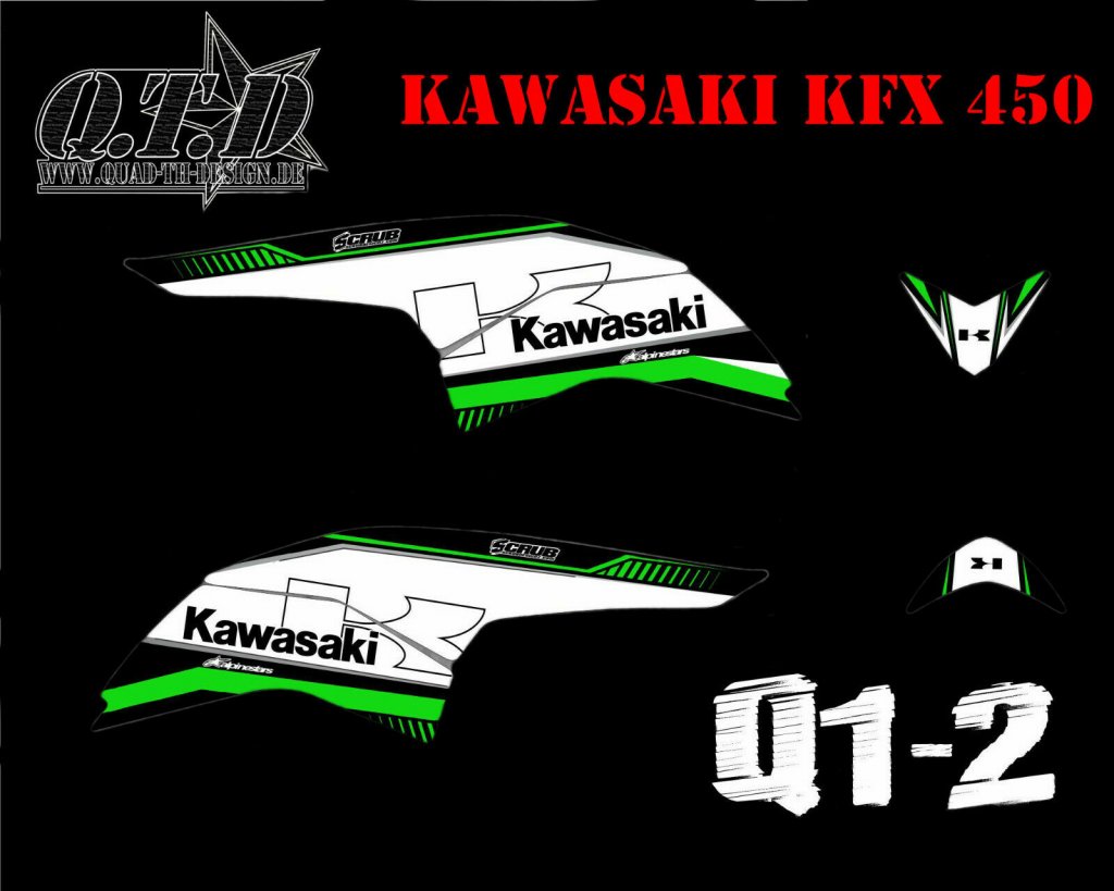 Kawasaki Q1 Teil Dekor für Kawasaki KFX 450